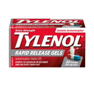 Tylenol Extra Strength Rapid Release Gels Capsules, 500 mg, 80 units