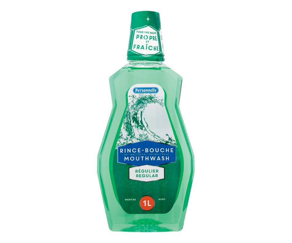 Antibacterial Mouthwash, Mint, 1 L Personnelle Mouthwash Jean Coutu
