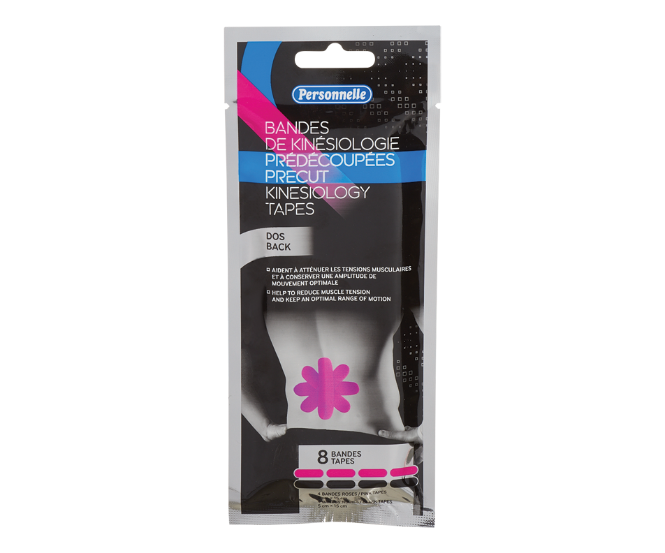 Precut Kinesiology Tapes for the Back, 8 units Personnelle Orthopedics Jean Coutu