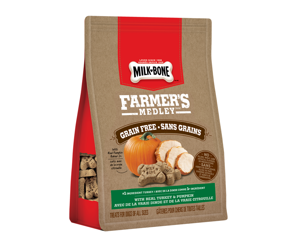Farmer's Medley Dog Treats, 340 g, Turkey MilkBone Canned food