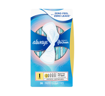 Infinity Pads with Wings, 36 units, Size 1
