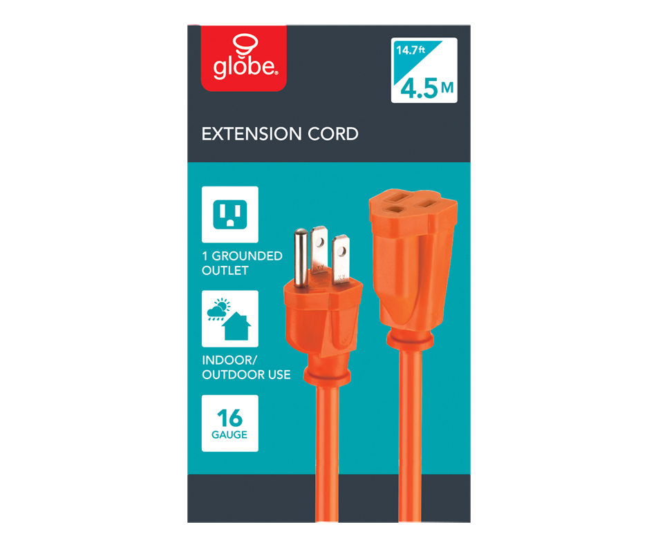 Extension Cord, 1 unit Globe Electric Hardware Jean Coutu