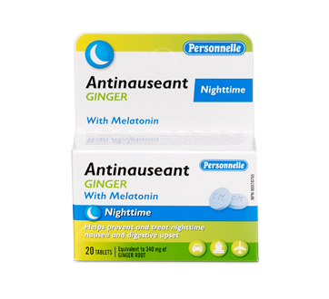 Image of product Personnelle - Antinauseant Ginger with Melatonin, 20 units, Ginger