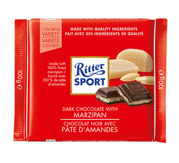 Image of product Ritter Sport - Dark Chocolate with Marzipan, 100 g