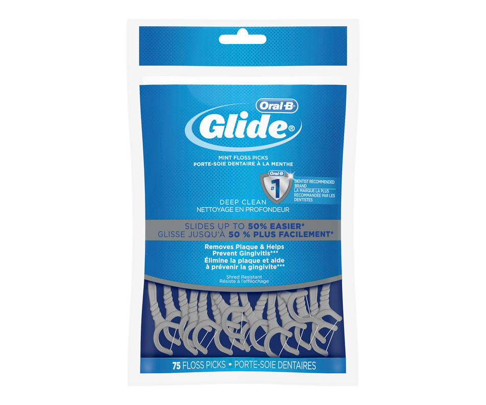 Glide Deep Clean Floss Picks, 75 units OralB Dental floss Jean Coutu
