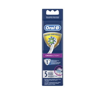 CrossAction Electric Toothbrush Replacement Brush Heads, 5 units
