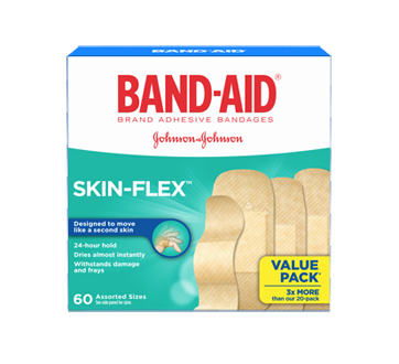 Skin-Flex Assorted Adhesive Bandages, 60 units – Band-Aid : Bandages,  Compress & Such