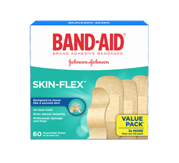 Skin-Flex Assorted Adhesive Bandages, 60 units – Band-Aid : Bandages,  Compress & Such