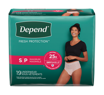 Fit-Flex Incontinence Underwear for Women, 19 units, Small, Tan