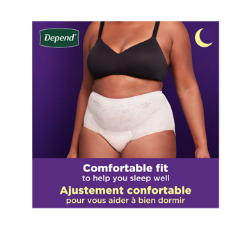 Image 4 of product Depend - Fresh Protection Women Incontinence Underwear Overnight, 15 units, Blush - Medium