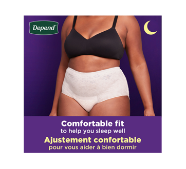 Image 4 of product Depend - Fresh Protection Women Incontinence Underwear Overnight, 15 units, Blush - Medium