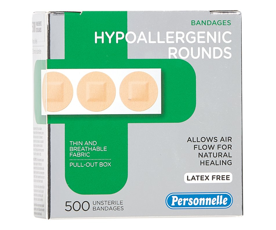 Hypoallergenic Rounds Bandages, 1 unit Personnelle Bandages