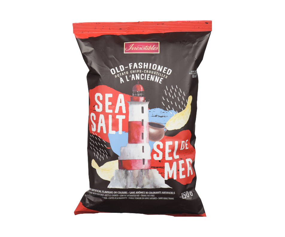 OldFashioned Potato Chips, Sea Salt, 150 g Irresistibles Chips and