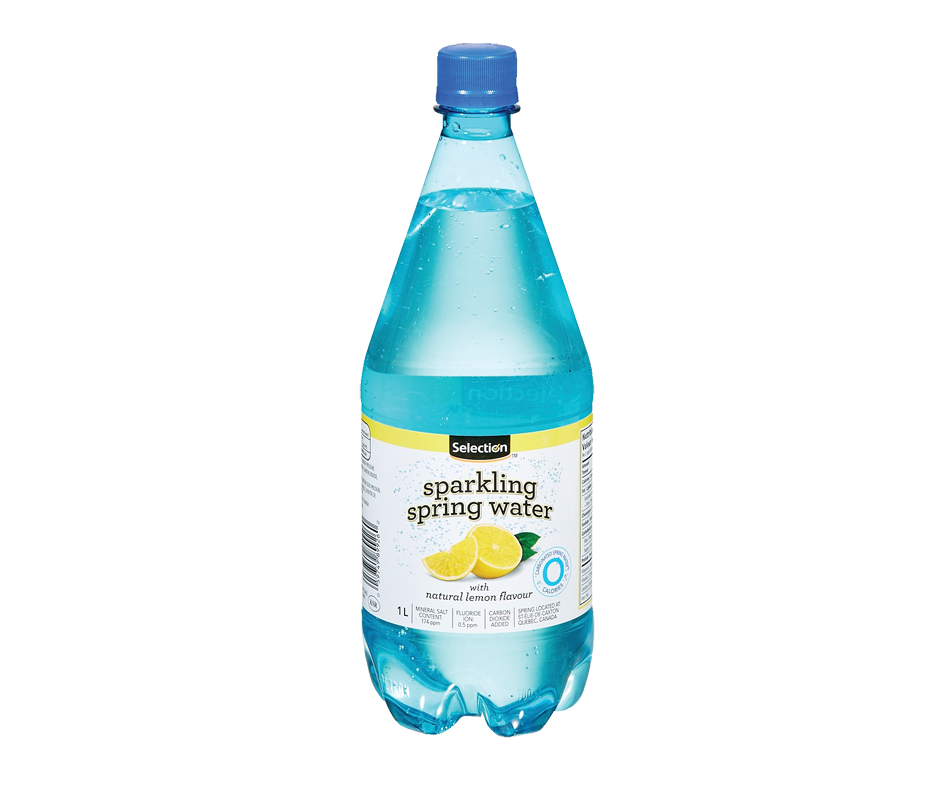 Carbonated Spring Water, 1 L, Lemon Selection Carbonated water