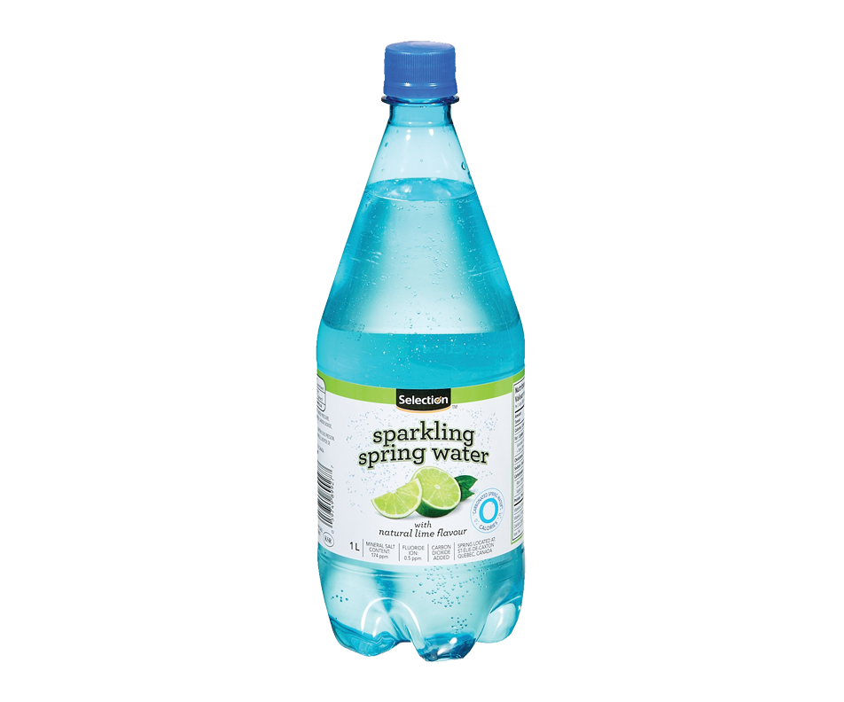 Carbonated Spring Water, Lime, 1 L Selection Carbonated water