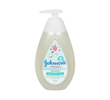 Johnson's CottonTouch Newborn Baby Wash & Shampoo, Made with Real