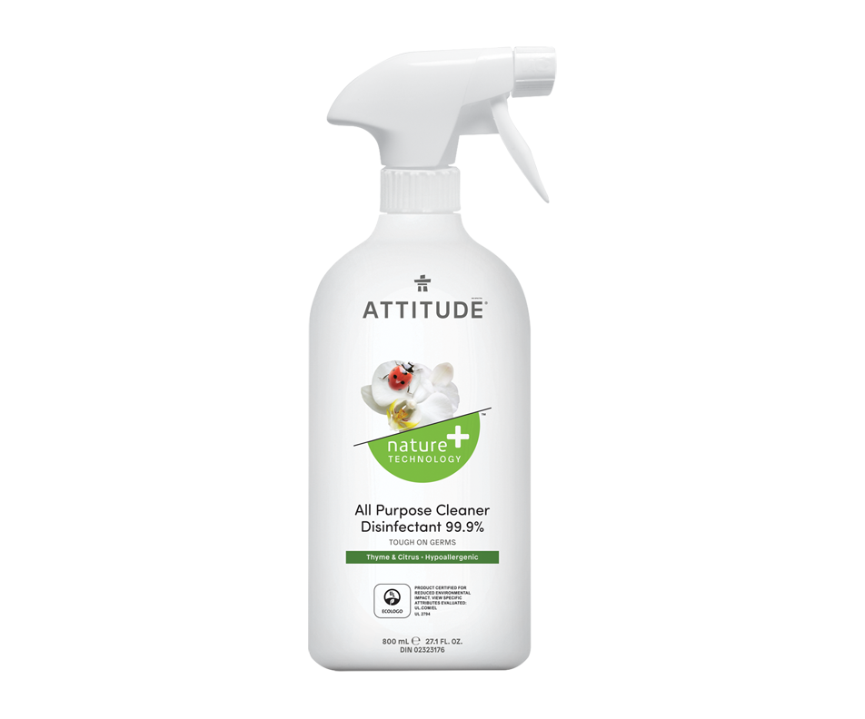 All Purpose Disinfectant, 800 ml Attitude Allpurpose cleaner