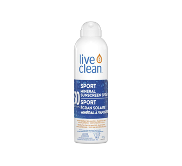 Live Clean Sport - Mineral Sunscreen Spray SPF 30, 177 g