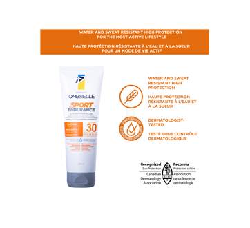 Image 2 of product Ombrelle - Sport Endurance Suncreen Lotion, SPF 30, 231 ml