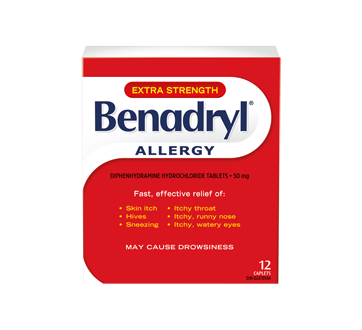 Image of product Benadryl - Benadryl Extra Strength Allergy, 12  units