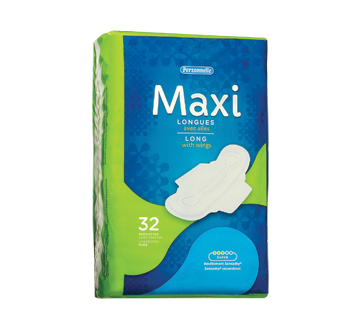Image of product Personnelle - Maxi Unscented Pads Long with Wings, 32 units, Super