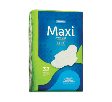 Maxi Unscented Pads Long with Wings, 32 units, Super