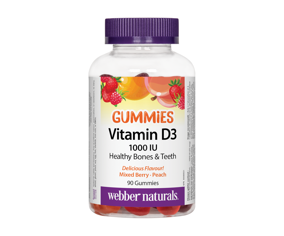 Vitamin D Gummies, Mixed Berry Peach, 90 units ber Naturals