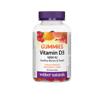 Image of product Webber Naturals - Vitamin D Gummies, Mixed Berry Peach, 90 units