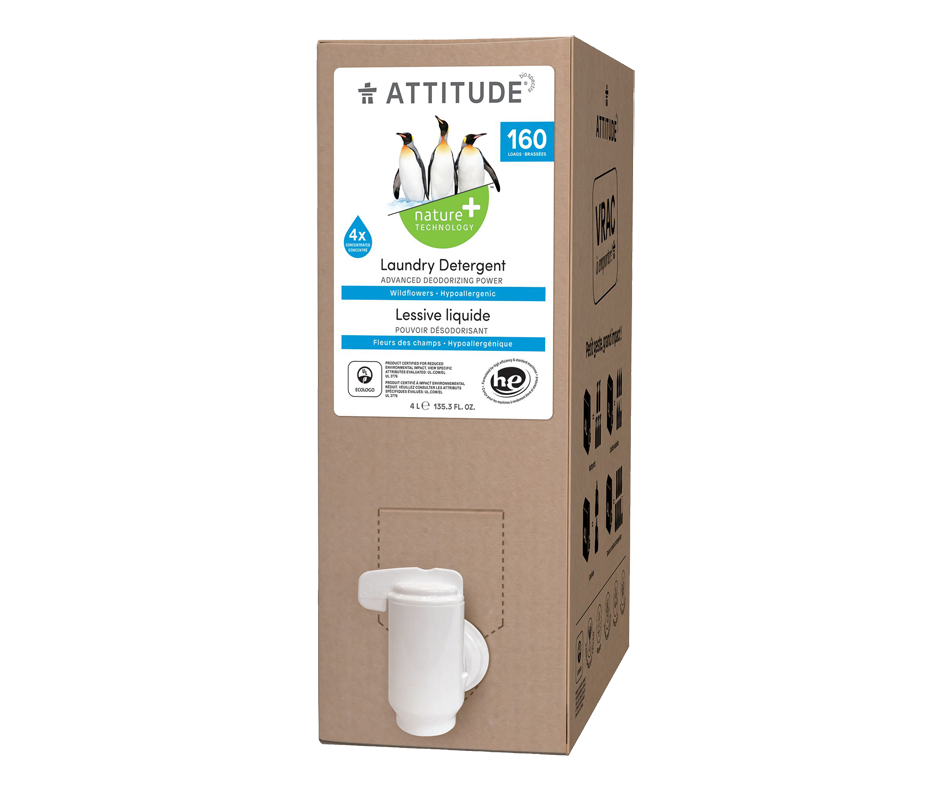 Laundry Detergent 160 Loads, Wildflower Attitude Detergent Jean Coutu