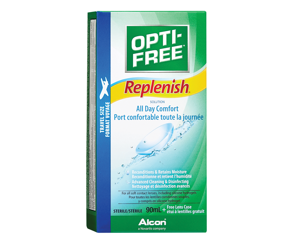 Replenish All Day Comfort Solution, Travel Size, 90 ml OptiFree
