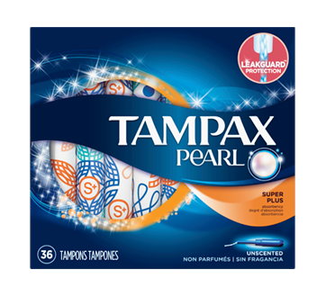 Image of product Tampax - Pearl Tampons Super Plus Plastic, 36 units, Unscented