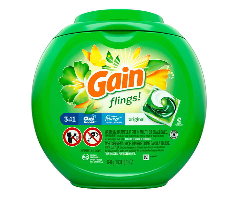 Flings! Liquid Laundry Detergent, Original, 42 units Gain Detergent
