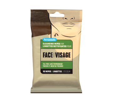 Cleansing Wipes for Face, Tea Tree & Peppermint, 10 units