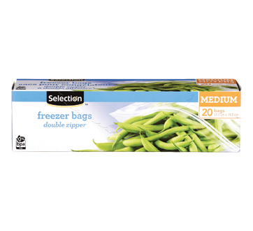 Freezer Bags with Double Zipper, 20 units
