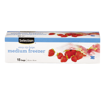 Image of product Selection - Easy Zip Freezer Bag, Medium, 15 units