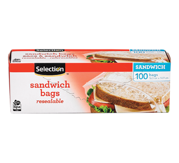 Sandwich Bags Reseable, 100 units