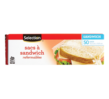 Resealable Sandwich Bags, 50 units