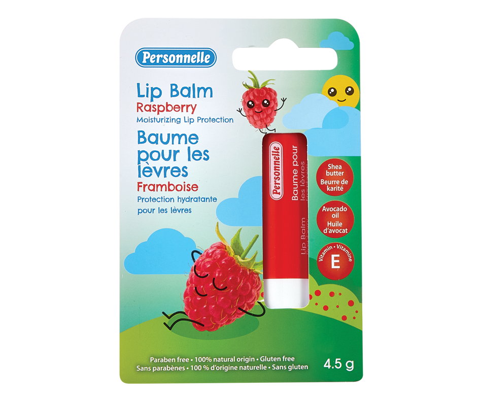 Lip Balm, Raspberry, 4.5 g Personnelle Lip care Jean Coutu