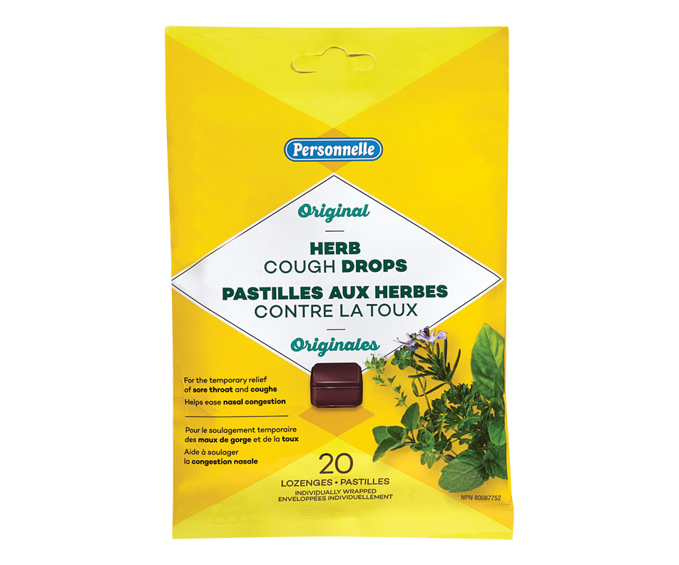 Herb Drops Cough Drops, Original, 20 units Personnelle Wellness