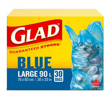 Trash Bags, 30 units, Blue