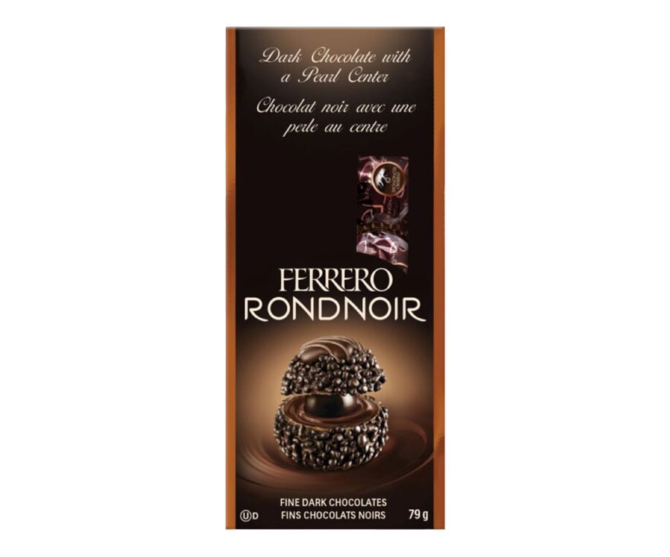 Rondnoir Fine Dark Chocolate Bag, 80 g Ferrero Box Jean Coutu