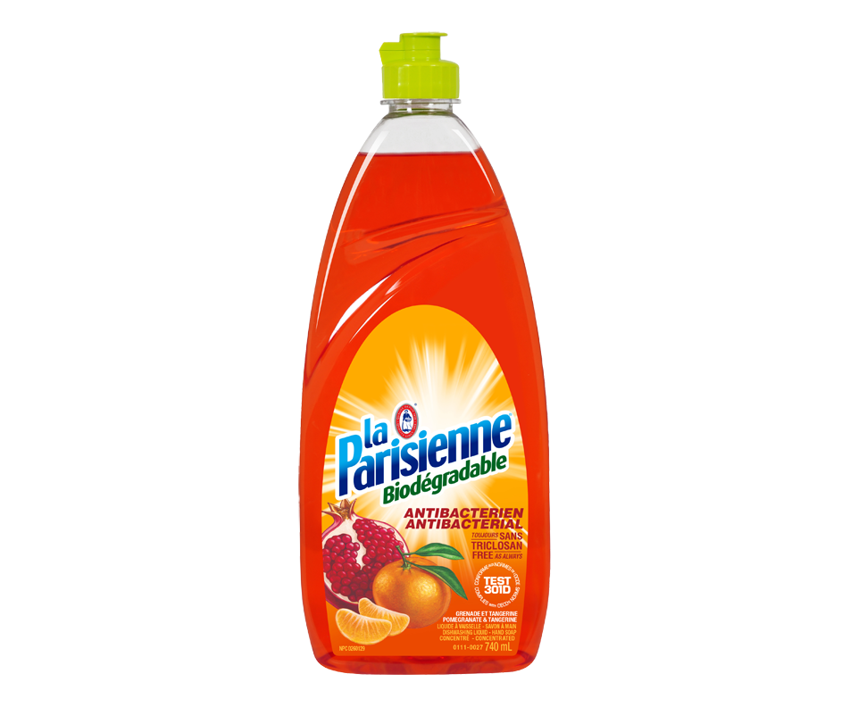 Biodegradable and Antibacterial Dishwashing Liquid and Hand Soap, Pomegranate & Tangerine, 740