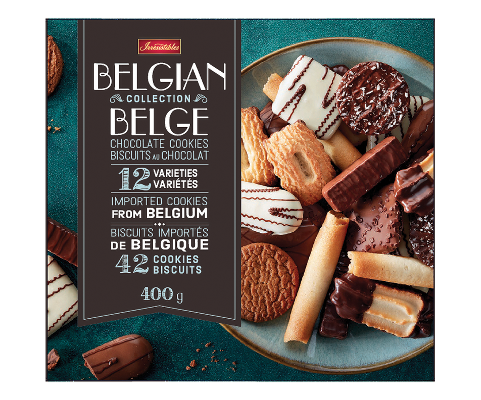 Belgian chocolate cookies Collection, 400 g Irresistibles Crackers