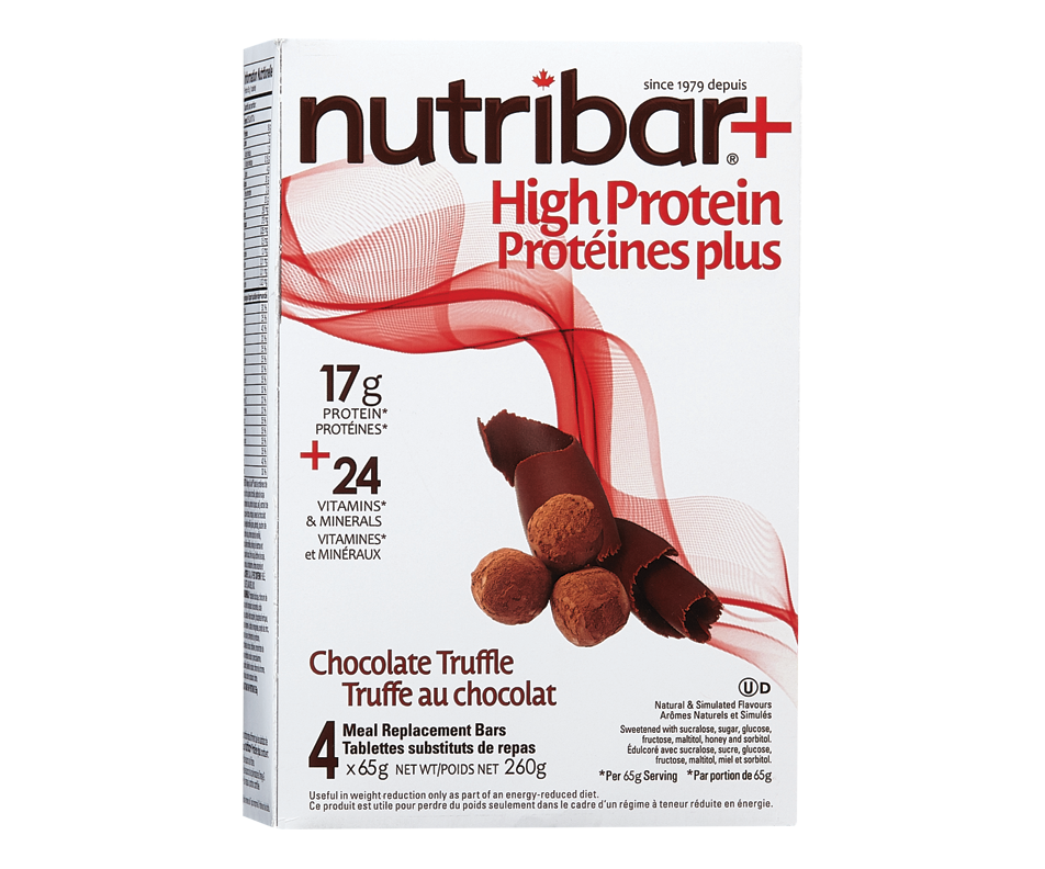 High Protein Meal Replacement Bars, Chocolate Truffle, 4 units