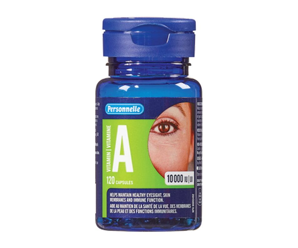 Vitamin A 10 000 UI, 120 units Personnelle Natural Extract Vitamin