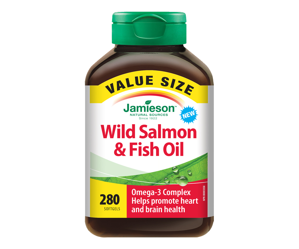 Wild Salmon & Fish Oils Omega3 Complex, 280 units Jamieson