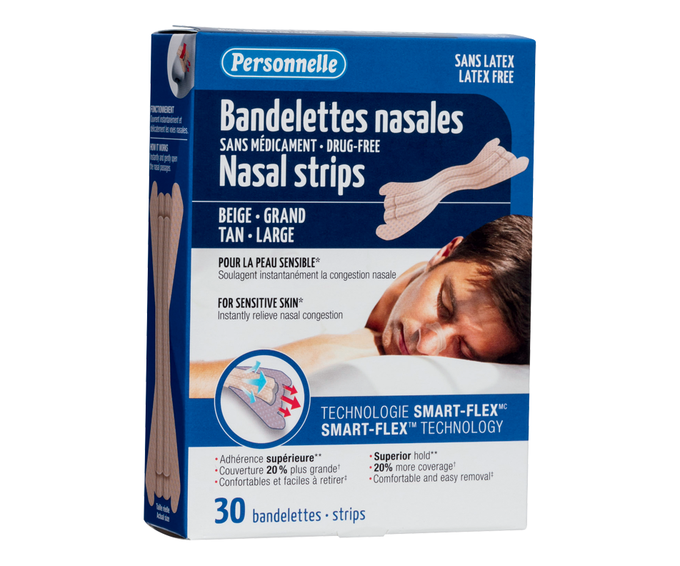 Nasal Strips, Tan, 30 units Personnelle Nasal Strips Jean Coutu