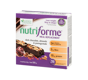Image 3 of product Adrien Gagnon - Nutriforme Bars, 5 x 65 g, Dark Chocolate, Almond, and Pomegranate