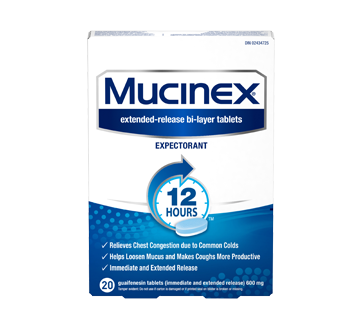 Image of product Mucinex - Chest Congestion Guaifenesin Tablets, 20 units