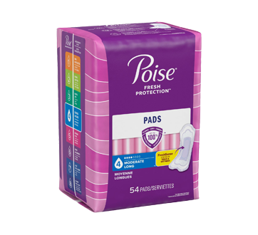 Image 2 of product Poise - Ultra Length Pads, 54 units, Moderate Absorbency